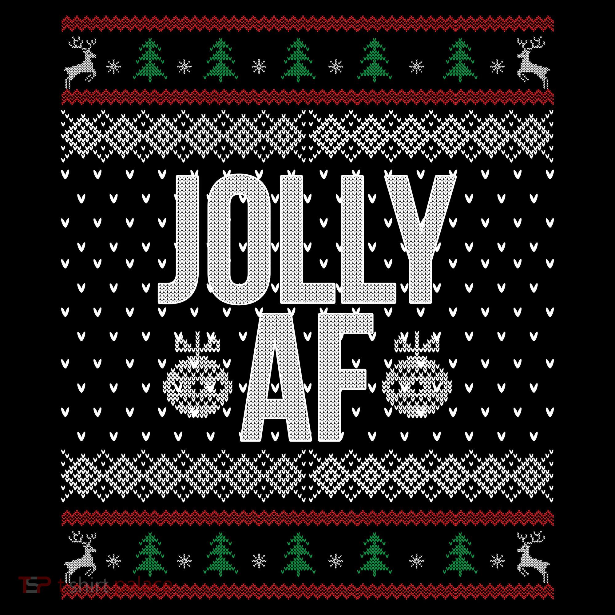 Jolly AF Ugly Christmas Hoodie