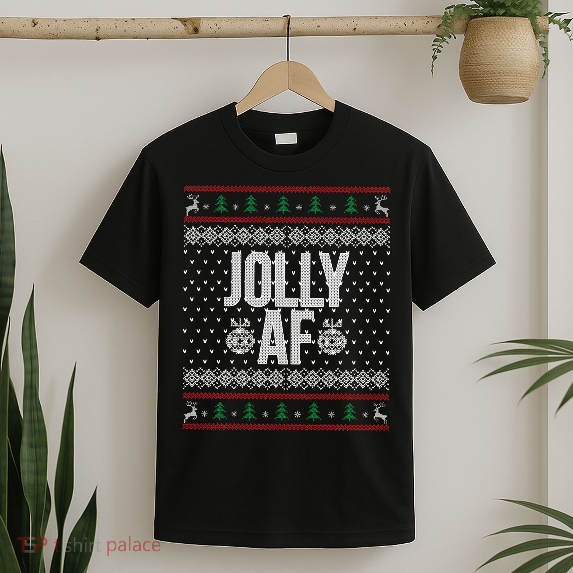 Jolly AF Ugly Christmas T-Shirt