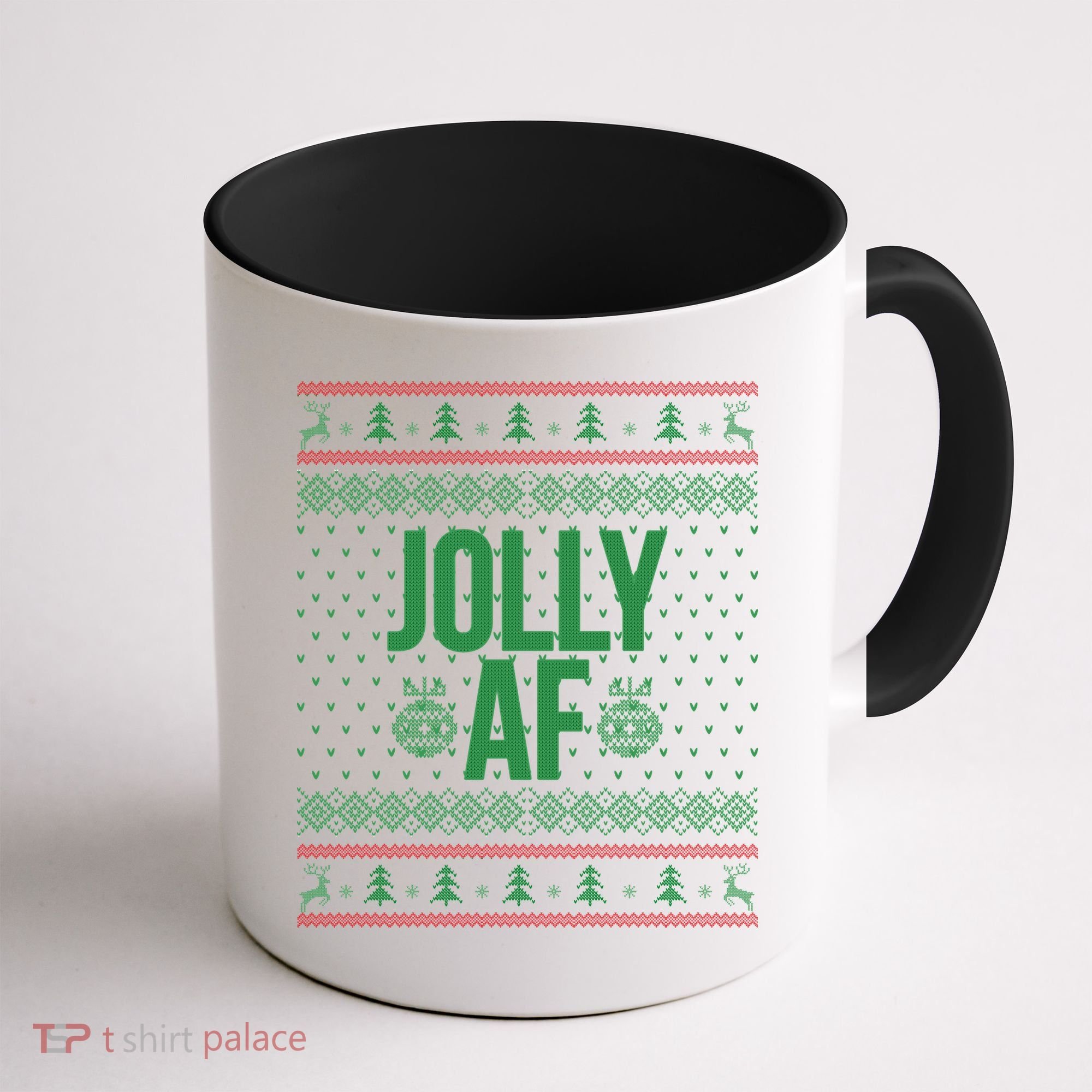 Jolly AF Ugly Christmas Coffee Mug