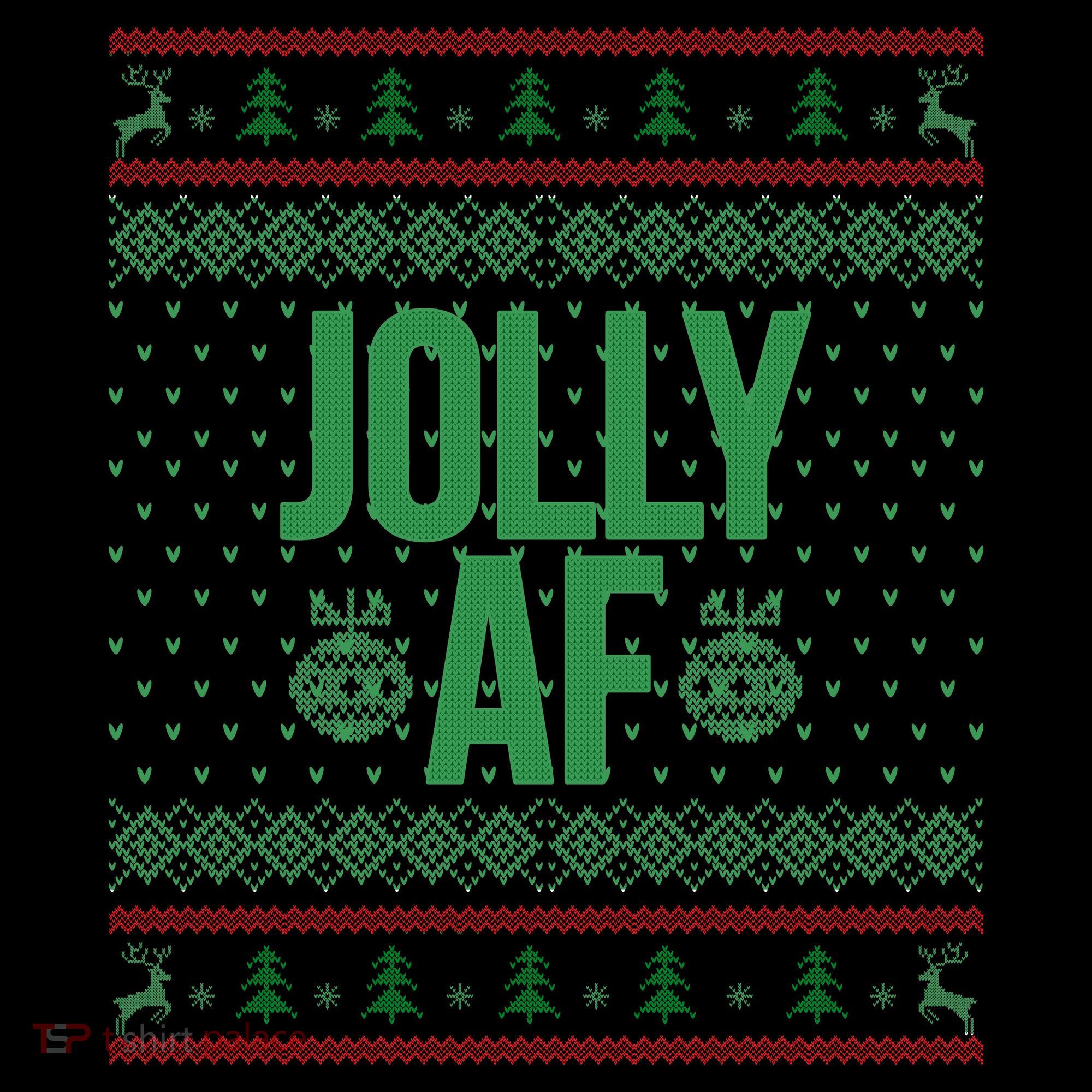 Jolly AF Ugly Christmas Coffee Mug