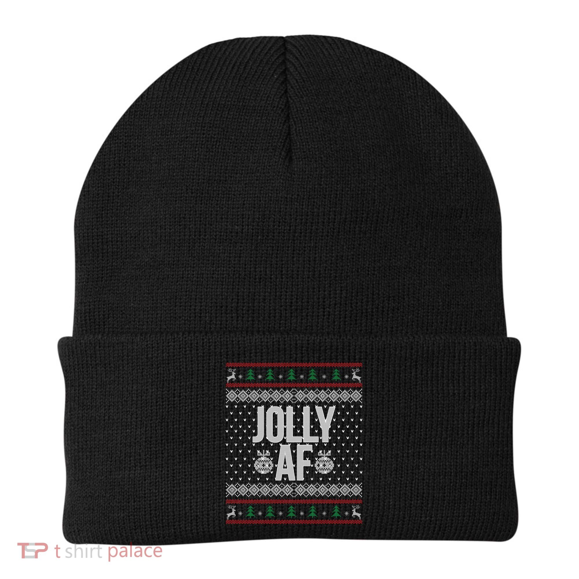 Jolly AF Ugly Christmas Beanie