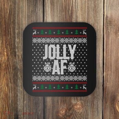 Jolly AF Ugly Christmas Coaster