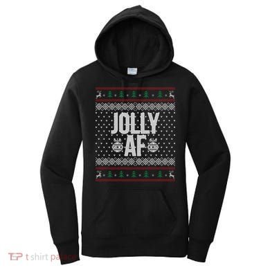 Jolly AF Ugly Christmas Women's Hoodie