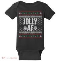 Jolly AF Ugly Christmas Baby Bodysuit thumb 0