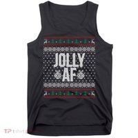 Jolly AF Ugly Christmas Tank Top thumb 0