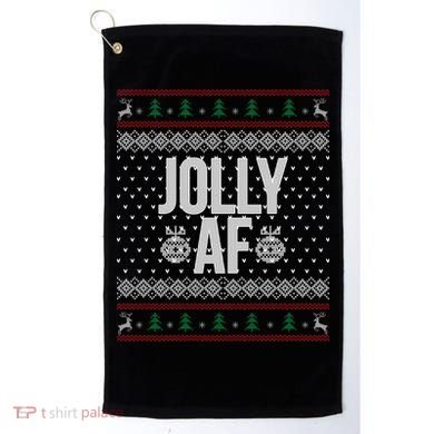 Jolly AF Ugly Christmas Golf Towel