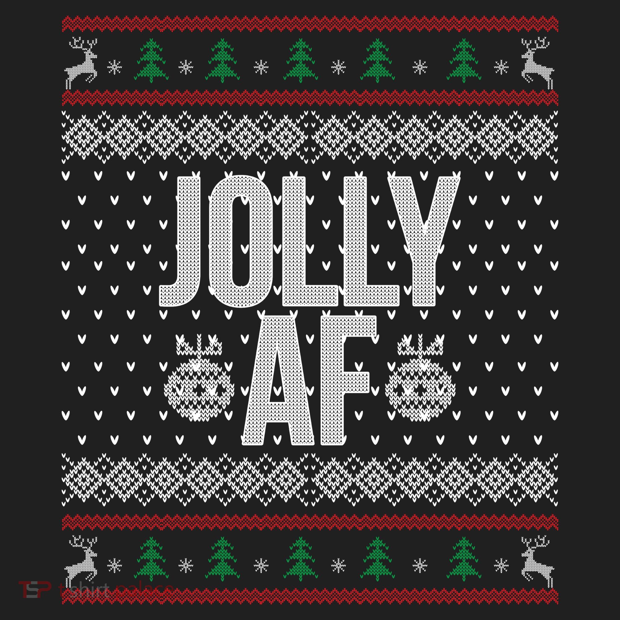 Jolly AF Ugly Christmas Golf Towel