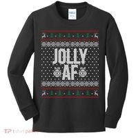 Jolly AF Ugly Christmas Kids Long Sleeve Shirt thumb 0