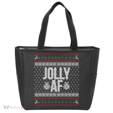 Jolly AF Ugly Christmas Tote Bag