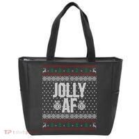 Jolly AF Ugly Christmas Tote Bag thumb 0