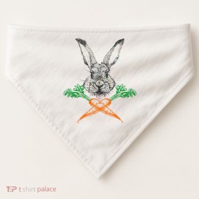 Jolly Roger Easter Bunny Crossbone Carrots Rabbit USA-Made Doggie Bandana