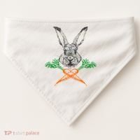 Jolly Roger Easter Bunny Crossbone Carrots Rabbit USA-Made Doggie Bandana thumb 0