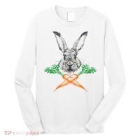 Jolly Roger Easter Bunny Crossbone Carrots Rabbit Long Sleeve Shirt thumb 0