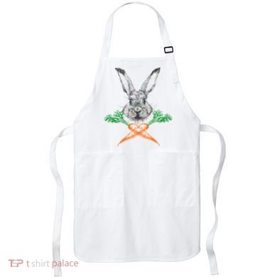 Jolly Roger Easter Bunny Crossbone Carrots Rabbit Apron