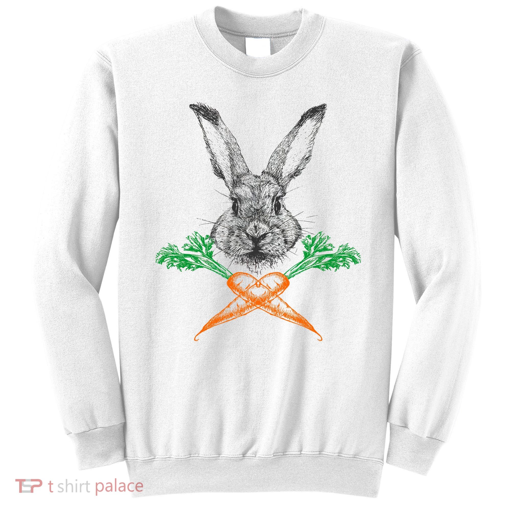 Jolly Roger Easter Bunny Crossbone Carrots Rabbit Sweatshirt