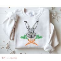 Jolly Roger Easter Bunny Crossbone Carrots Rabbit Sweatshirt thumb 2