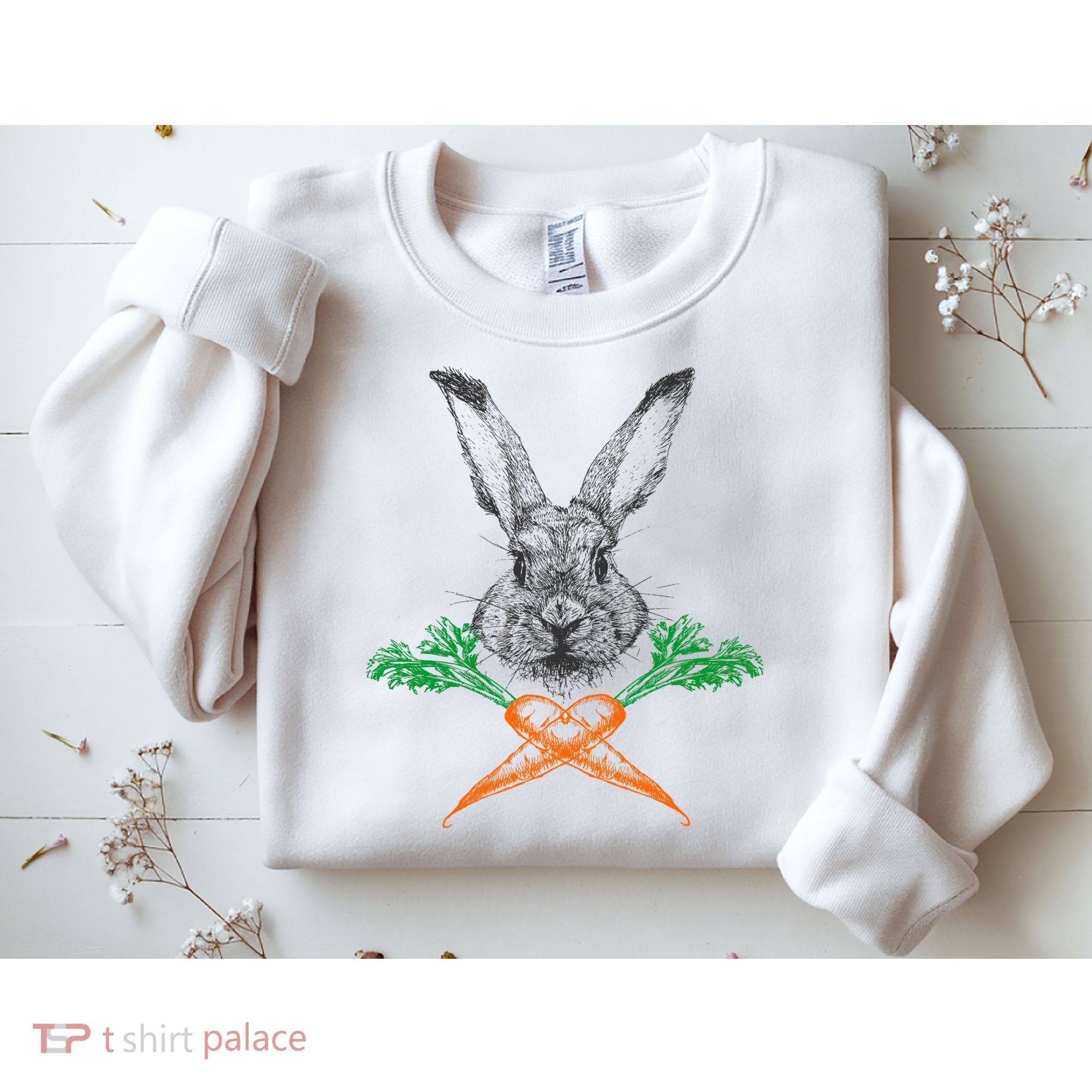 Jolly Roger Easter Bunny Crossbone Carrots Rabbit Sweatshirt