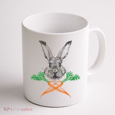 Jolly Roger Easter Bunny Crossbone Carrots Rabbit Coffee Mug back
