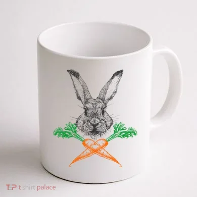 Jolly Roger Easter Bunny Crossbone Carrots Rabbit Coffee Mug back