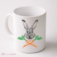 Jolly Roger Easter Bunny Crossbone Carrots Rabbit Coffee Mug thumb 0