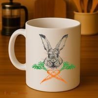 Jolly Roger Easter Bunny Crossbone Carrots Rabbit Coffee Mug thumb 4