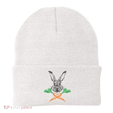 Jolly Roger Easter Bunny Crossbone Carrots Rabbit Beanie