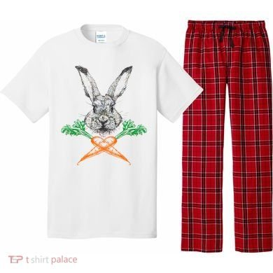 Jolly Roger Easter Bunny Crossbone Carrots Rabbit Pajama Set