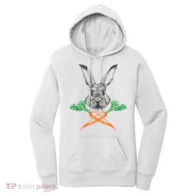 Jolly Roger Easter Bunny Crossbone Carrots Rabbit Women's Hoodie