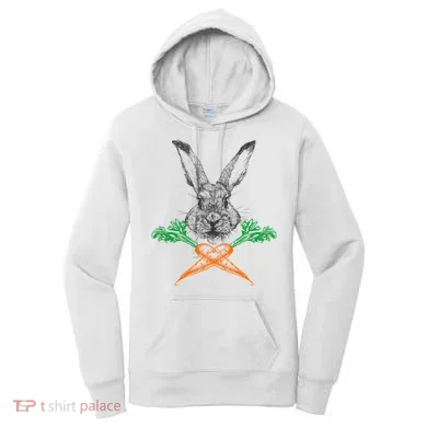 Jolly Roger Easter Bunny Crossbone Carrots Rabbit Women's Hoodie