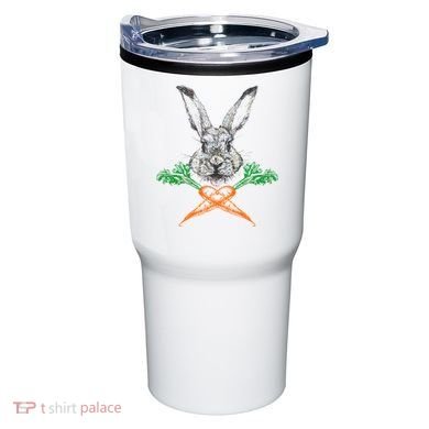 Jolly Roger Easter Bunny Crossbone Carrots Rabbit Tumbler