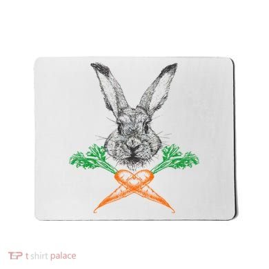 Jolly Roger Easter Bunny Crossbone Carrots Rabbit Mousepad