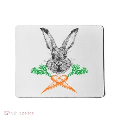 Jolly Roger Easter Bunny Crossbone Carrots Rabbit Mousepad