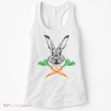 Jolly Roger Easter Bunny Crossbone Carrots Rabbit Women's Tank Top