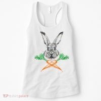Jolly Roger Easter Bunny Crossbone Carrots Rabbit Women's Tank Top thumb 0