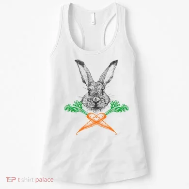 Jolly Roger Easter Bunny Crossbone Carrots Rabbit Women's Tank Top