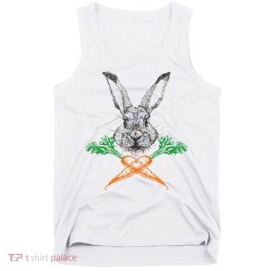 Jolly Roger Easter Bunny Crossbone Carrots Rabbit Tank Top