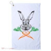 Jolly Roger Easter Bunny Crossbone Carrots Rabbit Golf Towel thumb 0