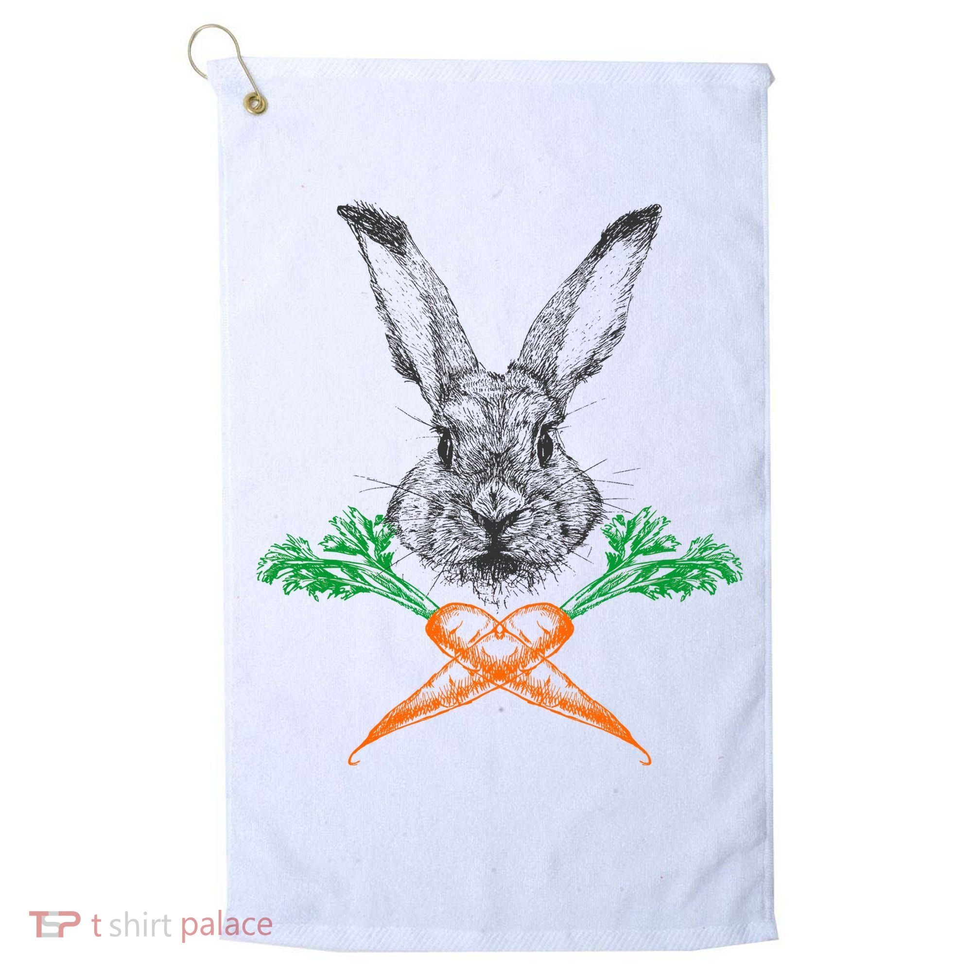 Jolly Roger Easter Bunny Crossbone Carrots Rabbit Golf Towel