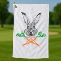 Jolly Roger Easter Bunny Crossbone Carrots Rabbit Golf Towel thumb 1