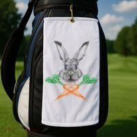 Jolly Roger Easter Bunny Crossbone Carrots Rabbit Golf Towel thumb 2
