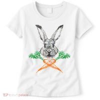 Jolly Roger Easter Bunny Crossbone Carrots Rabbit Women's T-Shirt thumb 0