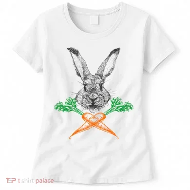 Jolly Roger Easter Bunny Crossbone Carrots Rabbit Women's T-Shirt