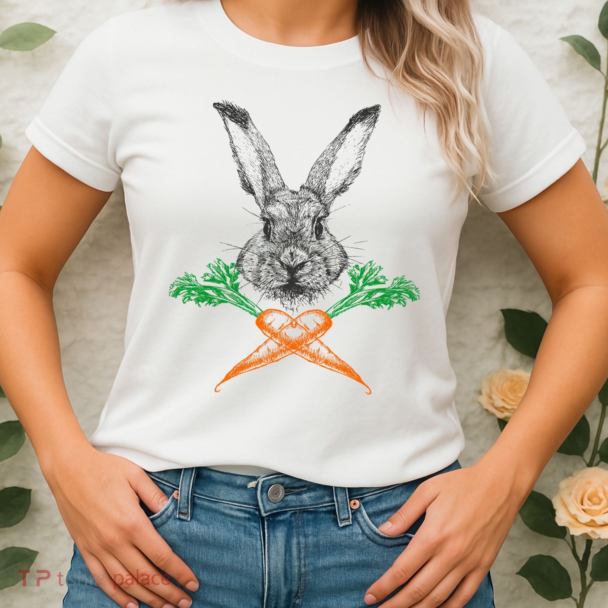 Jolly Roger Easter Bunny Crossbone Carrots Rabbit Women's T-Shirt