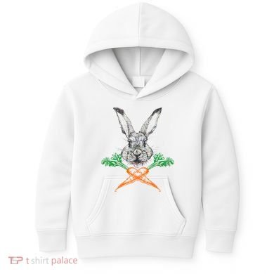 Jolly Roger Easter Bunny Crossbone Carrots Rabbit Kids Hoodie