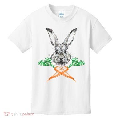 Jolly Roger Easter Bunny Crossbone Carrots Rabbit Kids T-Shirt