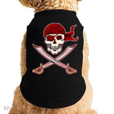 Jolly Roger Pirate Skull Flag Logo Doggie Tank