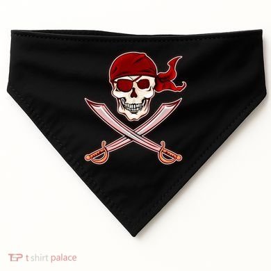 Jolly Roger Pirate Skull Flag Logo USA-Made Doggie Bandana