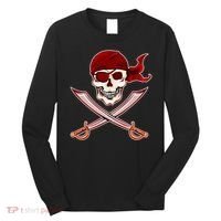 Jolly Roger Pirate Skull Flag Logo Long Sleeve Shirt thumb 0