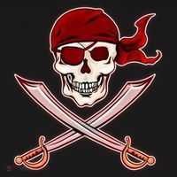 Jolly Roger Pirate Skull Flag Logo Apron thumb 3