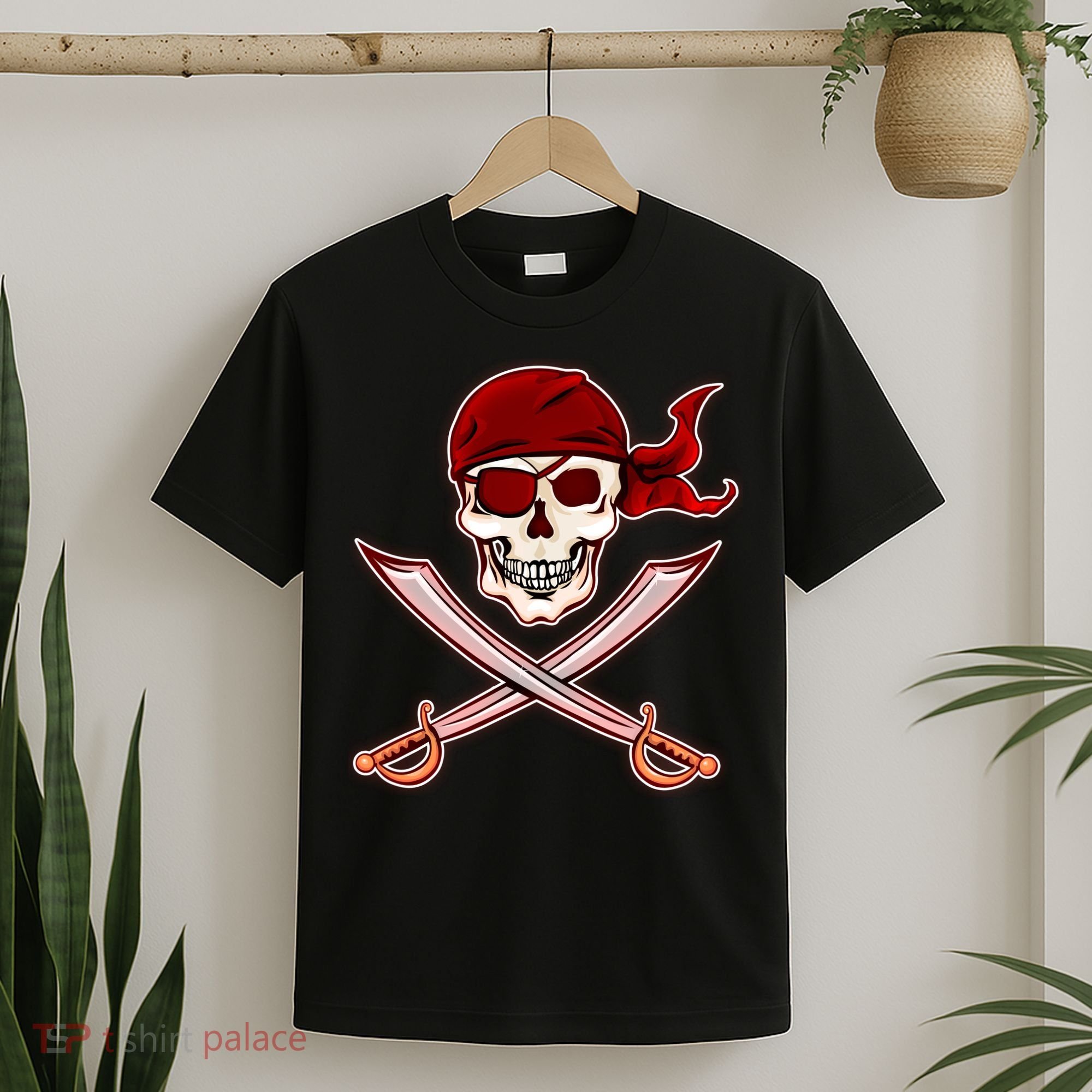 Jolly Roger Pirate Skull Flag Logo T-Shirt